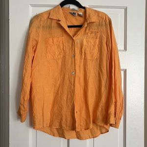 Creamsicle button down 100% linen